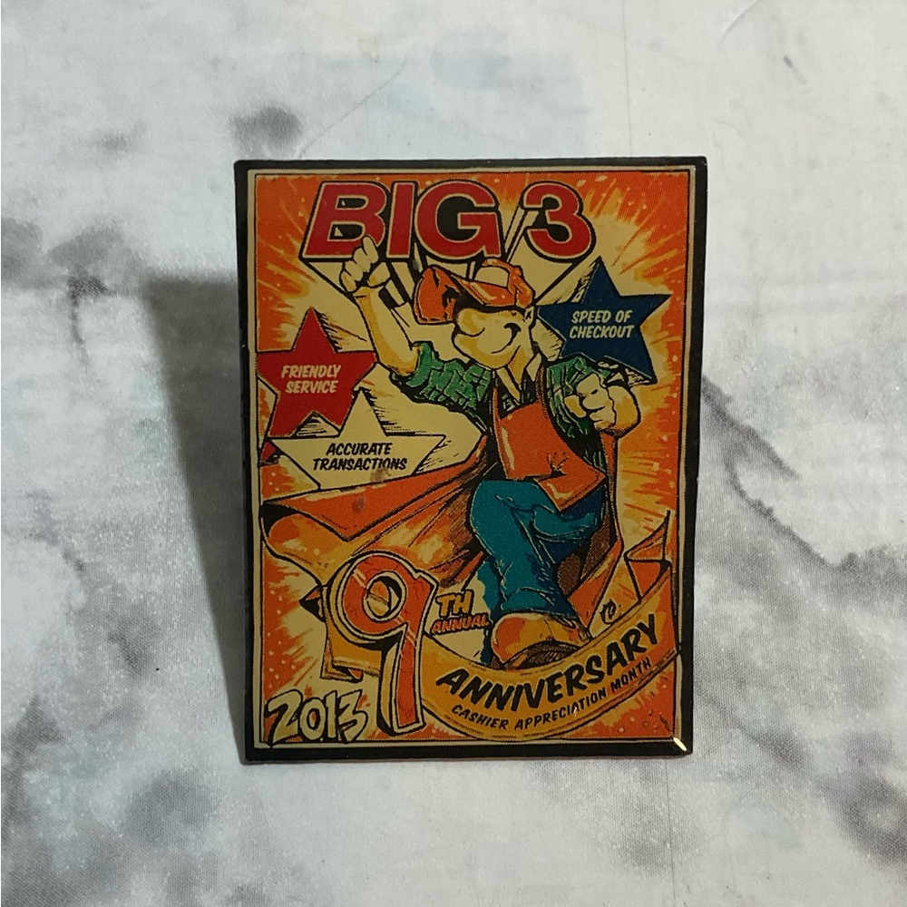 Big 3 9th Anniversary Pin